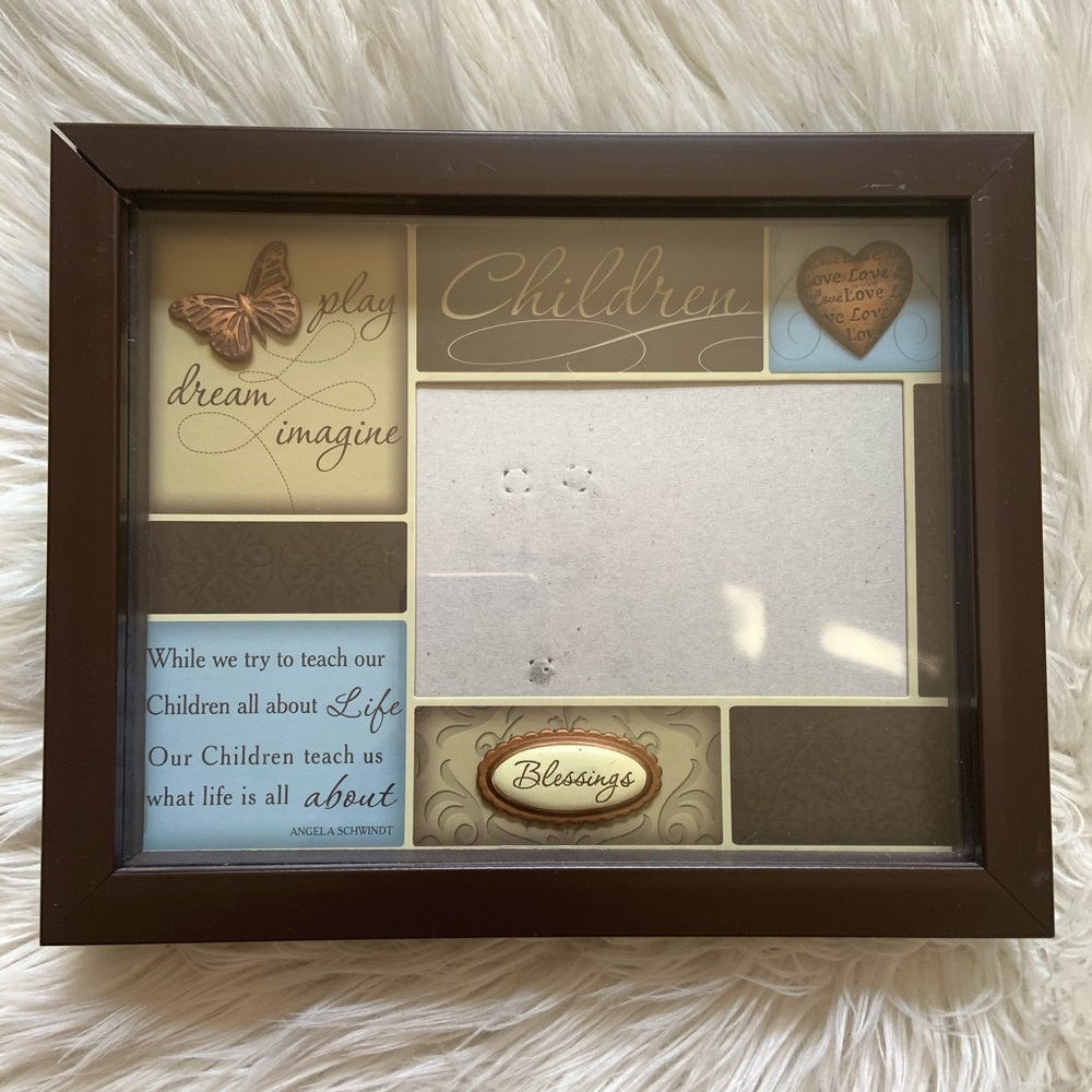 Beautiful espresso shadow box photo frame